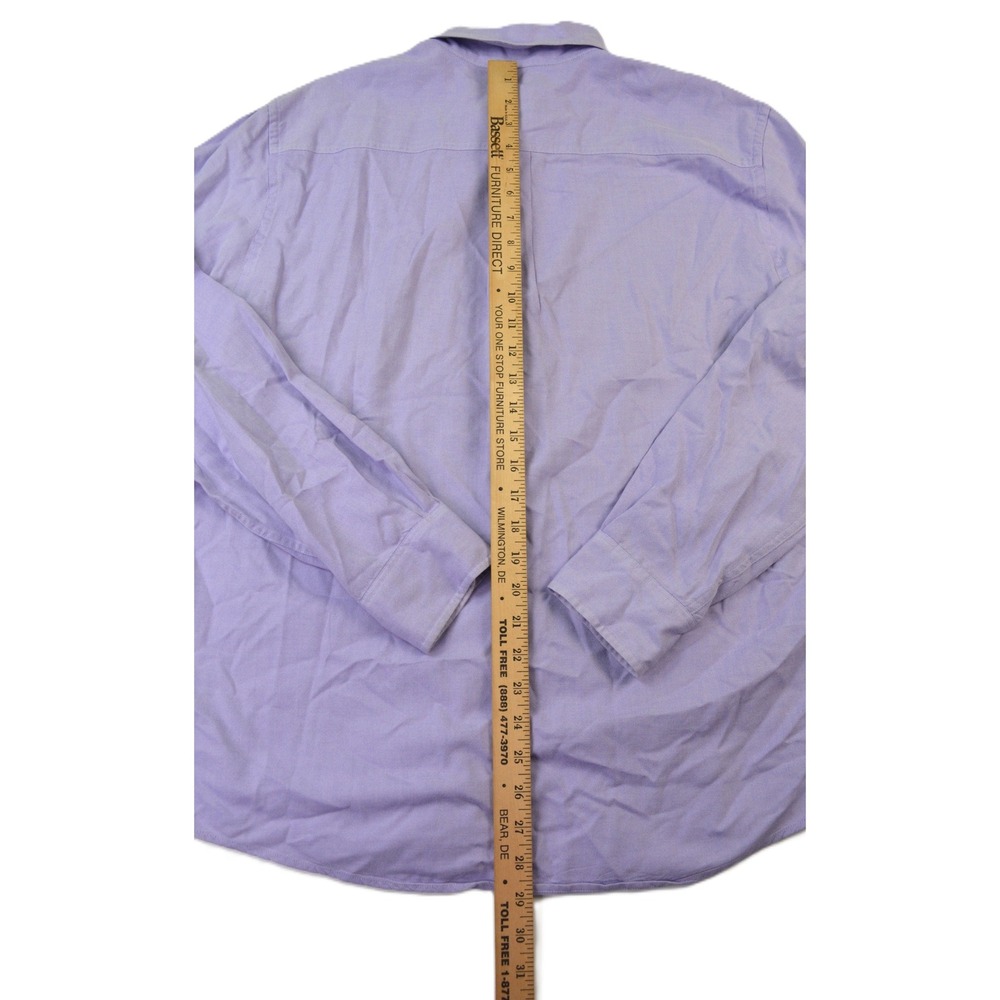 Johnnie O Mens Long Sleeve Button Down Shirt Purple Medium Cotton Tencel Logo - Picture 9 of 9